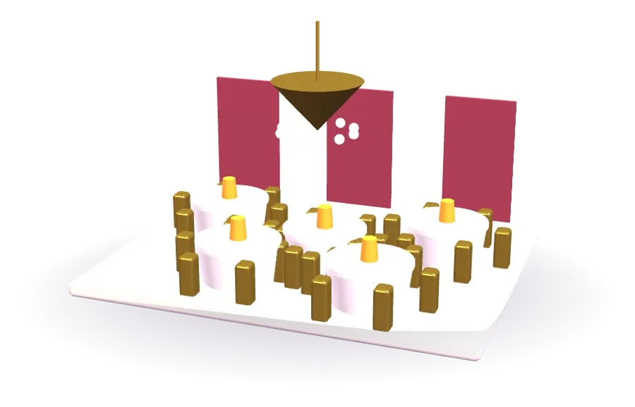 3D illustration: Banquet Halls in Dwarka, Delhi