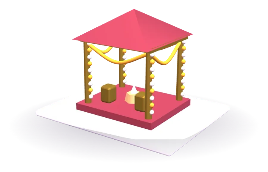 3D illustration: Marriage Halls in Delhi NCR